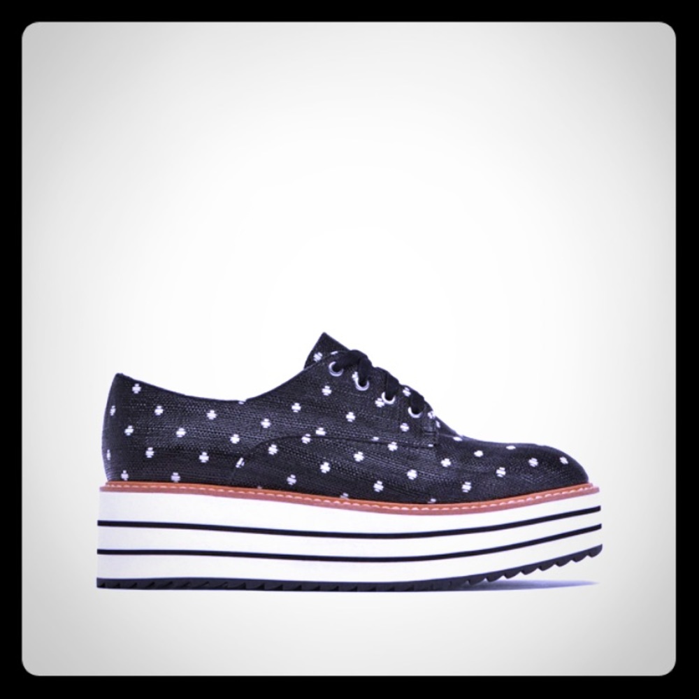ZARA Platform derby shoes with PolkaDots